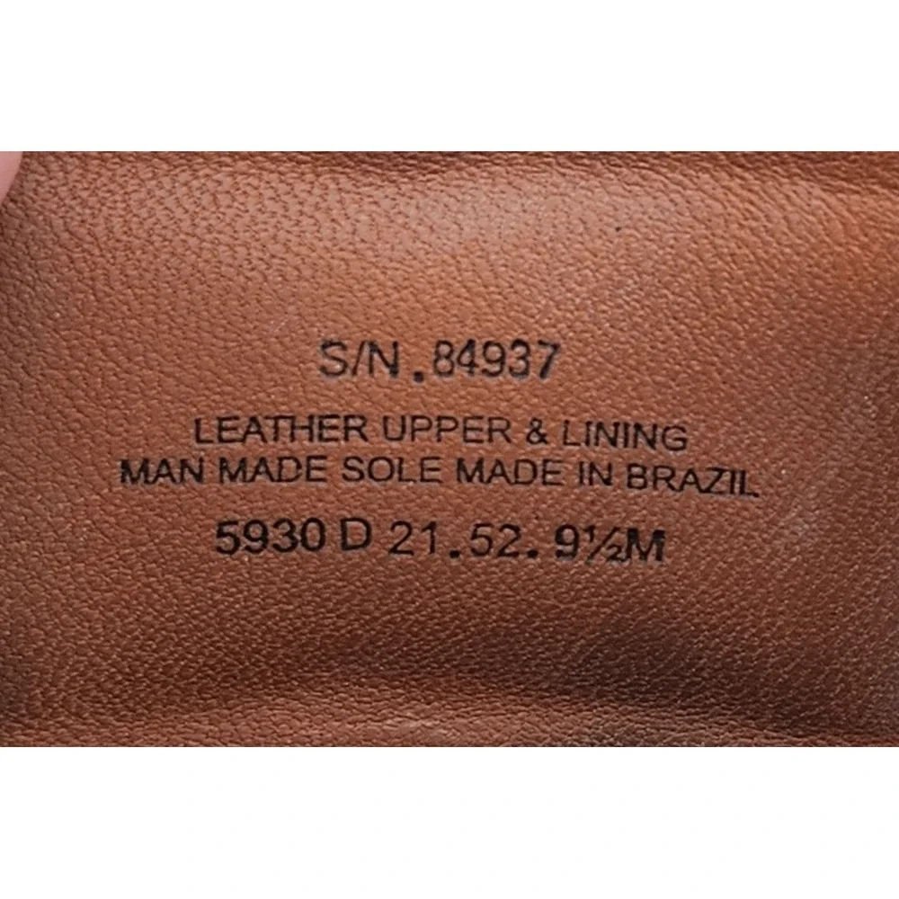 Tory Burch Georgia Sandals Womens 9.5 Tan Brown Gold Logo‎ Thong Flat 84937